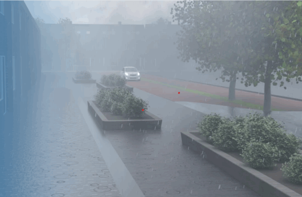Klimaatadaptatie: drainvoeg animatie laat zien hoe waterpasserende verharding werkt